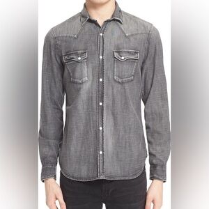 The Kooples Washed Grey Denim‎ Shirt